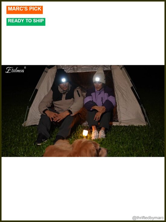 USB Rechargeable LED Lighted Beanie - Unisex Winter Hat with Adjustable main image 5